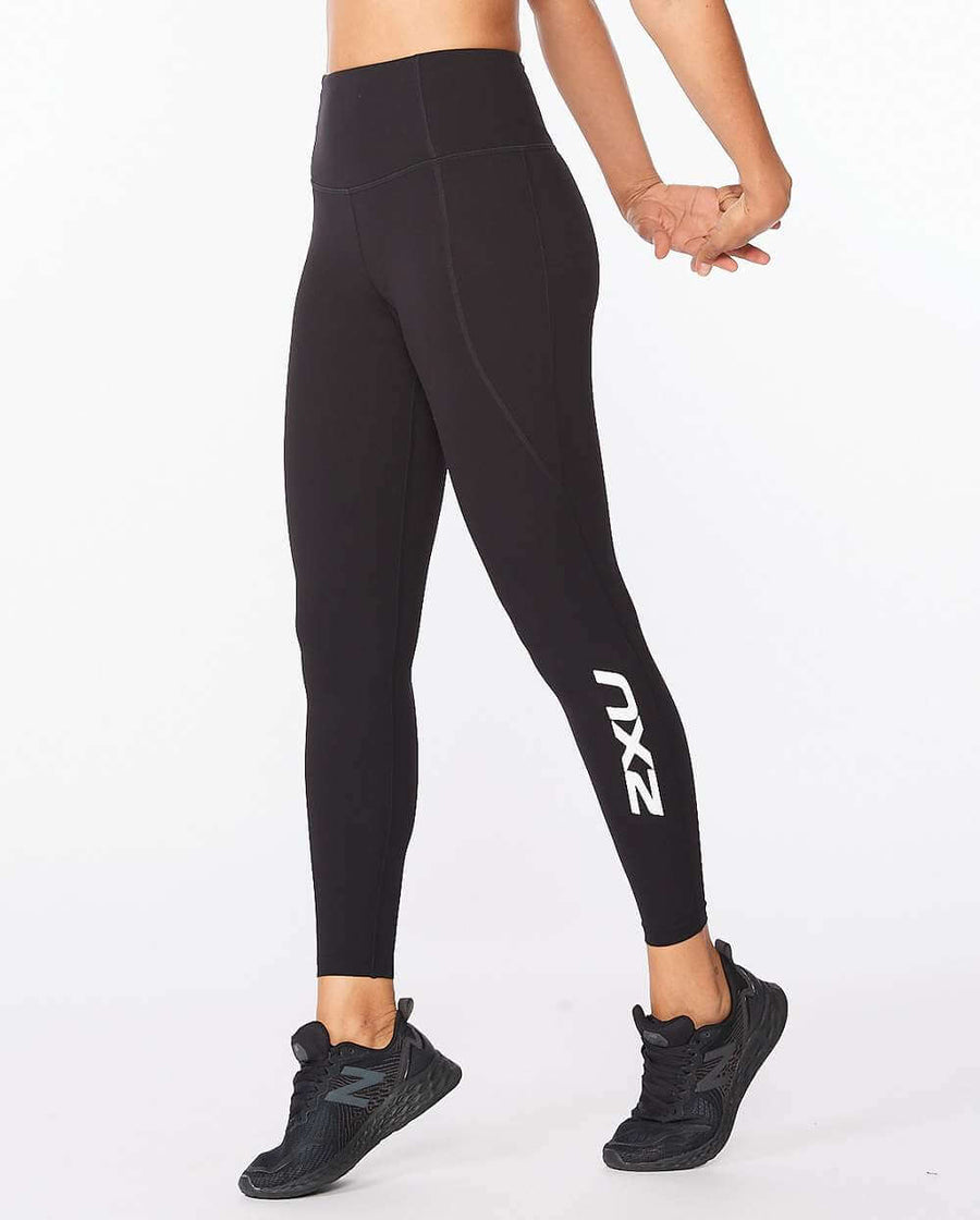 2XU Womens Form High-Rise Stash Compression Tights – Midnight/White